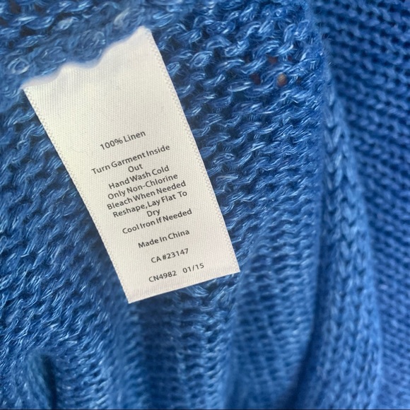 Talbots 100% Linen Tank Top Sweater Knit - Picture 10 of 12